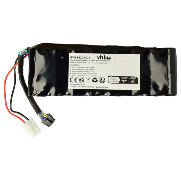 Bateria vhbw 5000 mAh 25.6 V LiFePO4 para Robomow RS612, RS615U, RS615, RS622, RS630