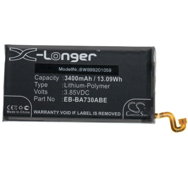 Bateria para Telemóvel Samsung EB-BA730ABE vhbw - 3400 mAh 3.85 V Li-polímero