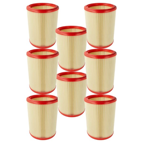 8x Filtro Pregueado de Substituição vhbw para Aspiradores Festool 486241 e Compatíveis
