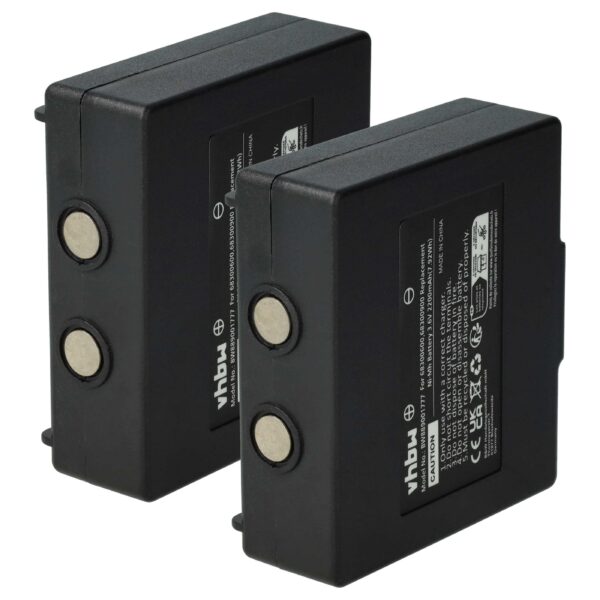 2x Bateria de Substituição vhbw para Controlo Remoto Abitron KH68300990, EX2-22 - 2200 mAh