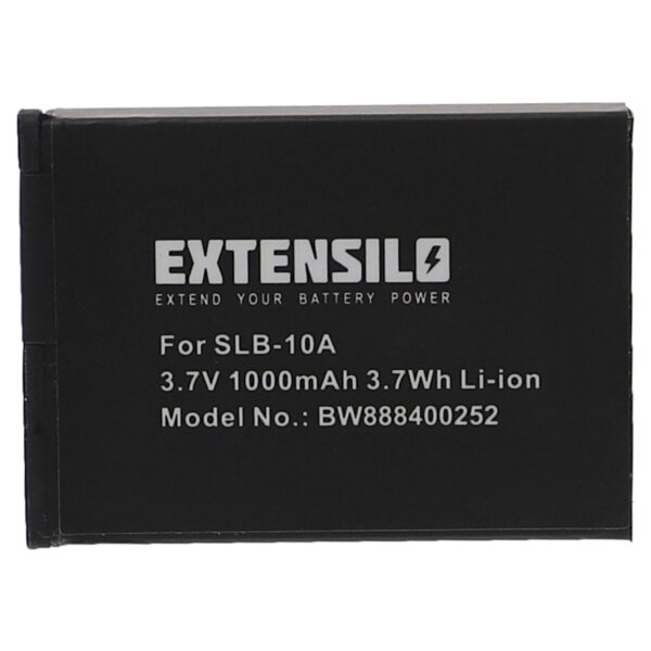 Bateria EXTENSILO FJ-SLB-10A para Praktica, Akai, HP, Samsung e outras - 1000mAh, 3.7V, Li-Ion