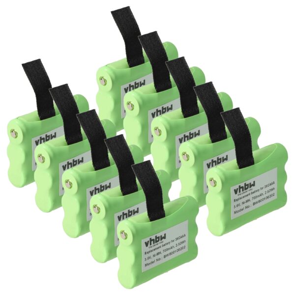 Bateria vhbw 3x AAA NiMH 700 mAh 3.6V para rádios Motorola CB (Pack 10 unidades)
