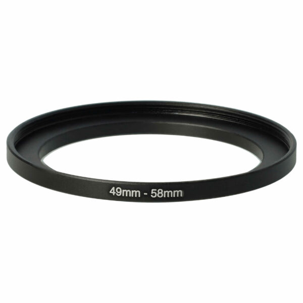 Anel Adaptador Step-Up 49 mm para 58 mm - Adaptador de Filtros para Objetivas