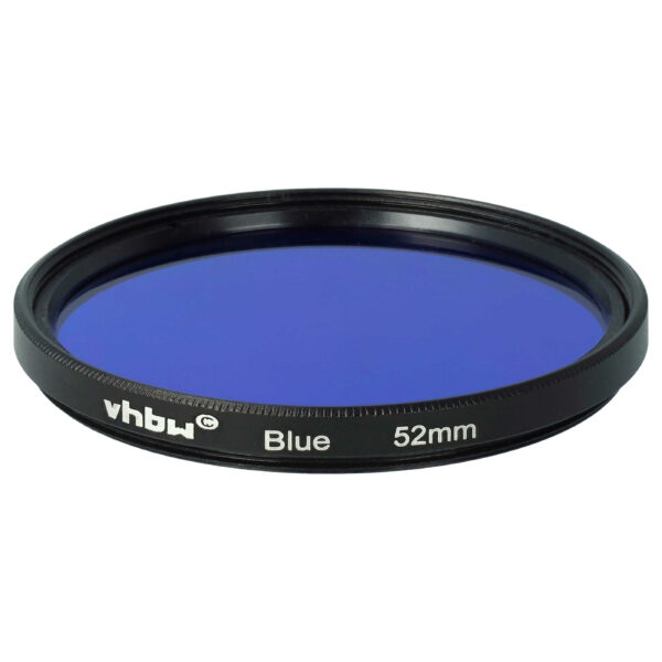 Filtro de Cor vhbw Azul para Lentes de Câmara com Rosca de 52 mm