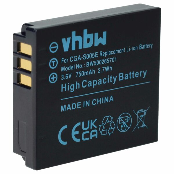 Bateria vhbw para Leica BP-DC4 - 750mAh, 3.6V, Li-Ion