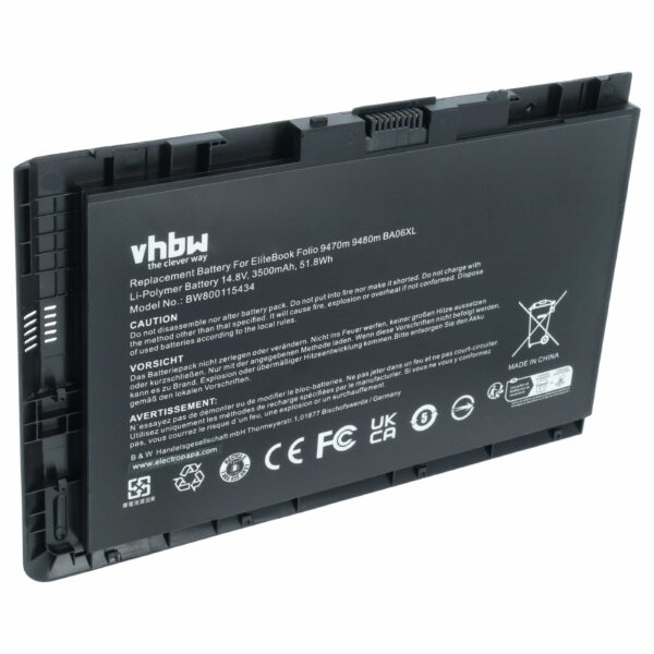Bateria para Portátil HP vhbw 3500 mAh 14.8 V Li-polímero - Substitui 687517-171, 687517-241, 687517-1C1