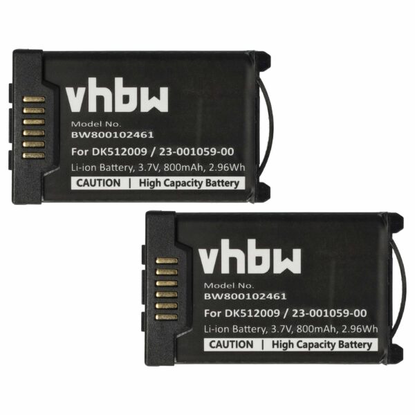 2x Bateria compatível com Aastra A600ST1, 23-001080-00, 23-001059-00 para telefone fixo Mitel - 800 mAh 3.7 V Li-Ion