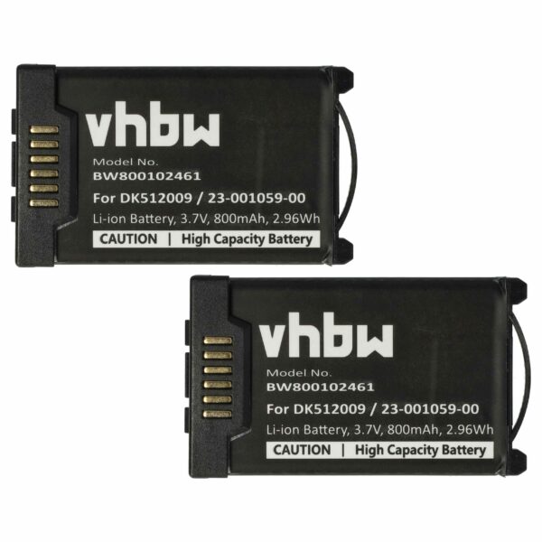 2x Bateria compatível com Aastra A600ST1, 23-001080-00, 23-001059-00 para telefone fixo Mitel - 800 mAh 3.7 V Li-Ion