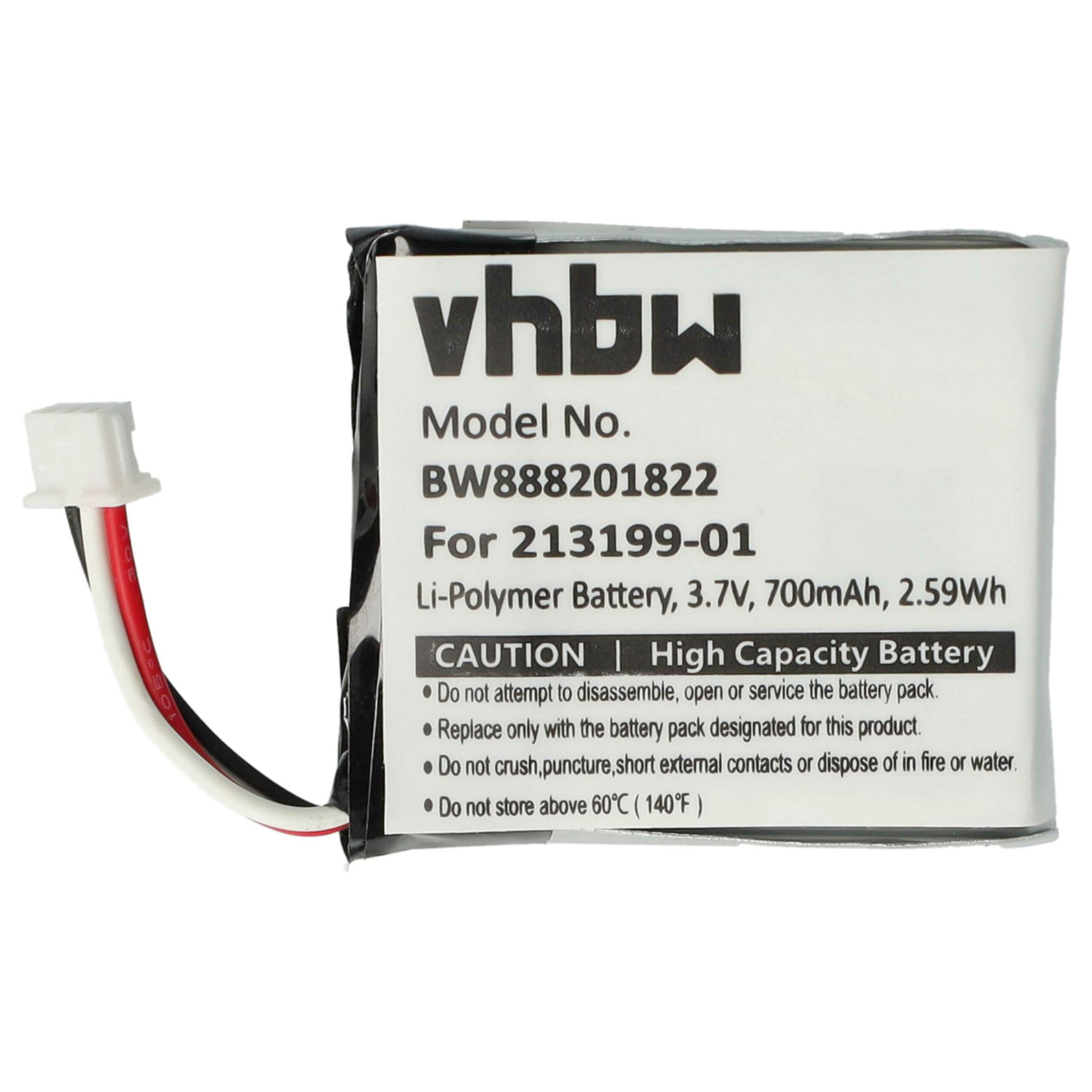 Bateria vhbw para Auscultador Plantronics - 650 mAh 3.7V Li-polymer (Pack 5x) - Image 3