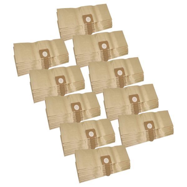 Pack 100 Sacos para Aspirador vhbw compatível Bosch Typ X, Typ W e Tefal - Papel