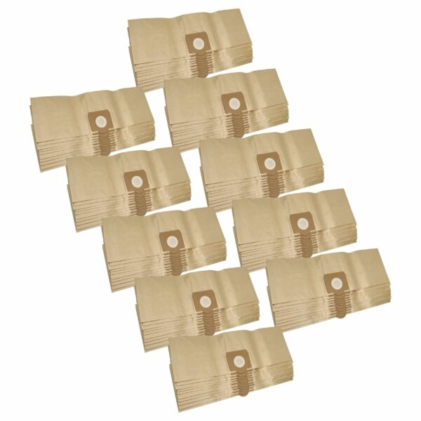 Pack 100 Sacos para Aspirador vhbw compatível Bosch Typ X, Typ W e Tefal - Papel