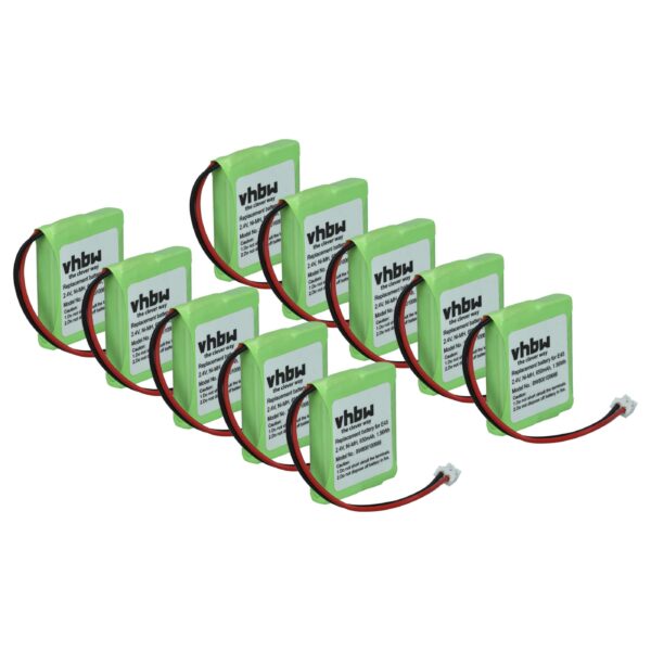 10x Bateria vhbw para telefone fixo Siemens/Swisscom S30852-D1751-X1 - 650 mAh 2.4 V NiMH
