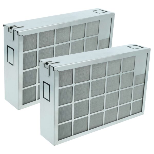 2x Filtro de Carvão Ativado Regenerável para Coifa Miele DKF 31-R vhbw