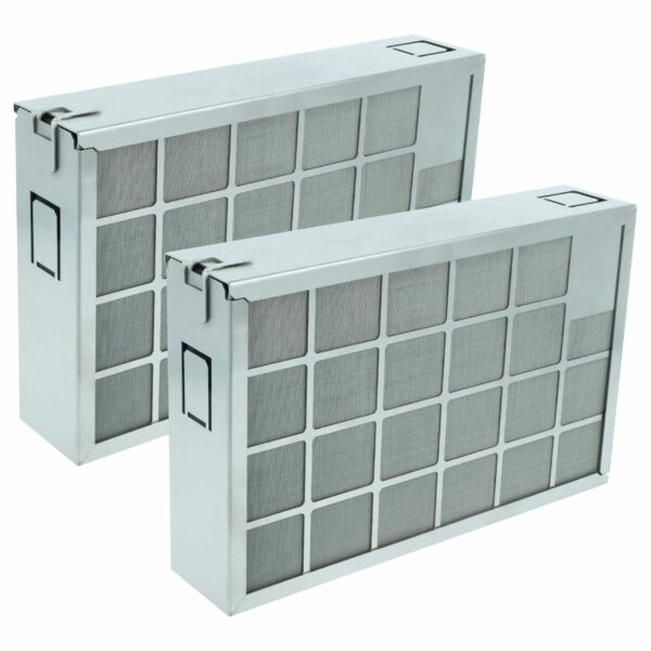 2x Filtro de Carvão Ativado Regenerável para Coifa Miele DKF 31-R vhbw