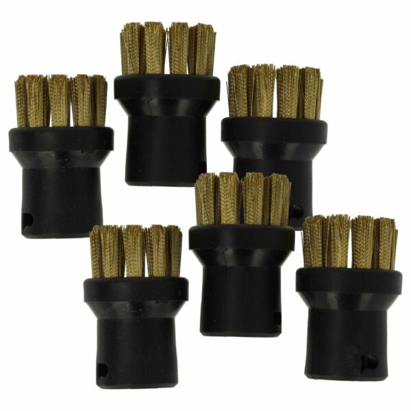 Pack de 6 Escovas Redondas para Limpadora de Vapor Kärcher - Substitui 2.863-075.0, 2.863-061.0