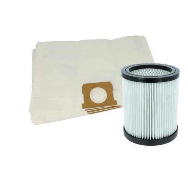 Conjunto de 6 Peças de Filtro e Sacos de Papel para Aspirador Parkside, Stihl e Titan
