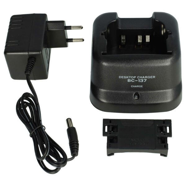 Carregador + Adaptador de Corrente para Icom IC-A24 Walkie Talkie, 12V, 0.35A - vhbw