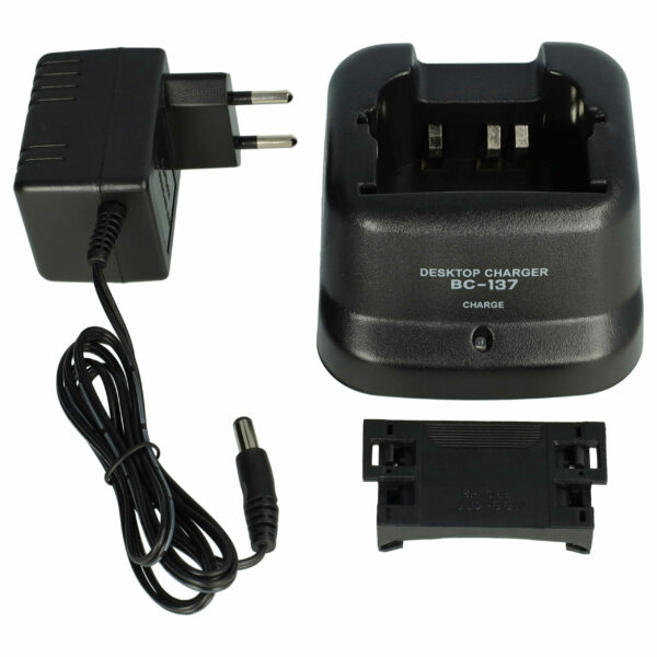 Carregador + Adaptador de Corrente para Icom IC-A24 Walkie Talkie, 12V, 0.35A - vhbw
