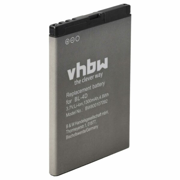 Bateria para Telemóvel Compatível com Binatone HZTBL-4D-01 - 1300 mAh 3.7 V Li-Ion vhbw