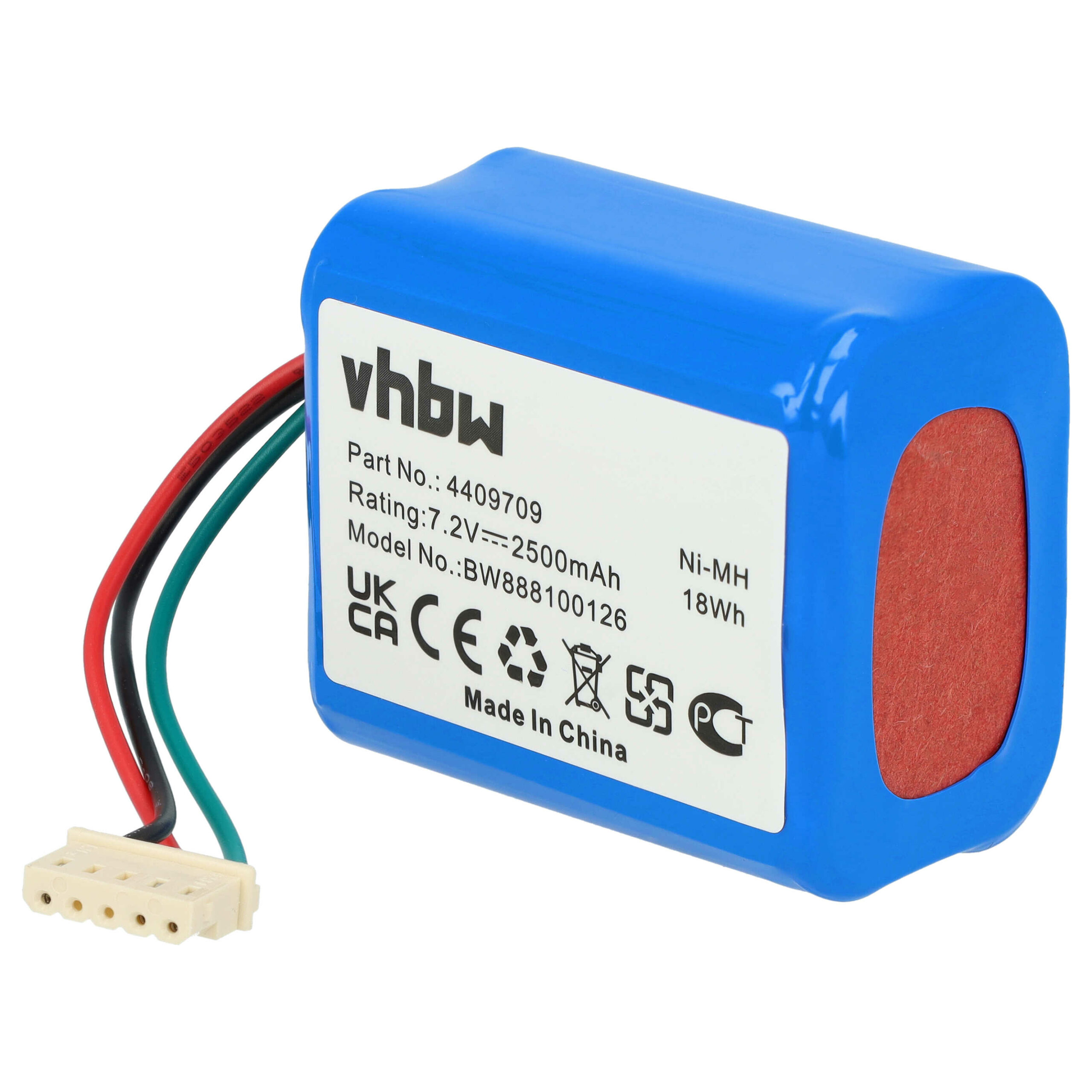 Bateria vhbw 2500mAh 7.2V NiMH para iRobot Proscenic - Substitui 4409709, GPRHC202N026, W206001001399 - Image 3