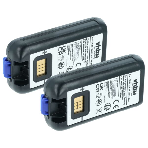 Bateria vhbw 4400mAh 3.7V para Intermec (substitui 318-046-001, 1001AB02, 318-046-011, 1001AB01) - Pack 2x