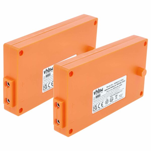 2 Baterias de Substituição vhbw para Telecomando Gross Funk RGRO1215, GF001, 738010957, 100-000-134 - 2000 mAh