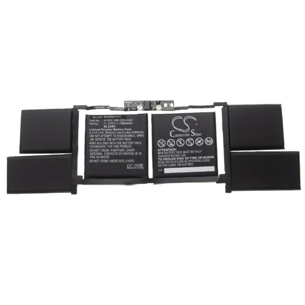 Bateria vhbw para Apple Notebook 7300 mAh 11.4 V Li-polymer Preta
