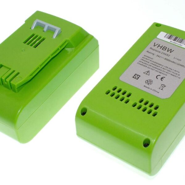 2x Baterias vhbw para Alpina / Powerworks / Stiga / Greenworks Ferramentas 5000 mAh 24 V Li-Ion