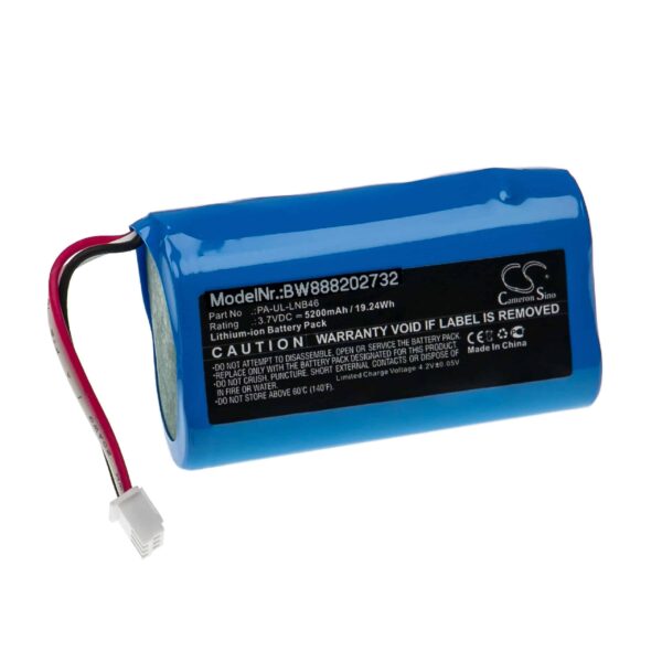 Bateria vhbw PA-UL-LNB46 para Fey Elektronik - 5200 mAh 3.7V Li-Ion com conector JST