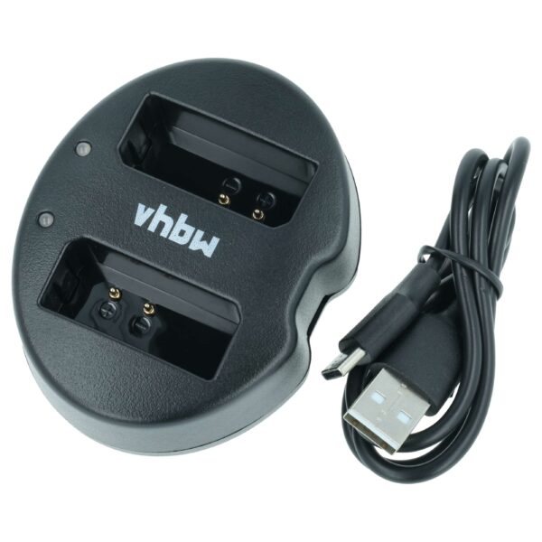 Carregador de Baterias USB-C vhbw com Cabo para Canon EOS Kiss X80, Rebel T6, 2000D, 4000D