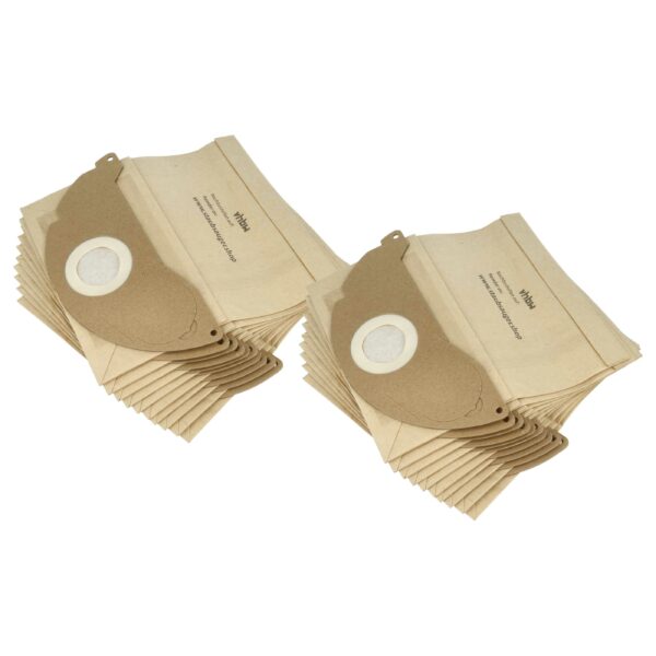 Pack 20x Sacos de Filtro de Papel para Aspirador Kärcher - Substitui 6.904-322 vhbw
