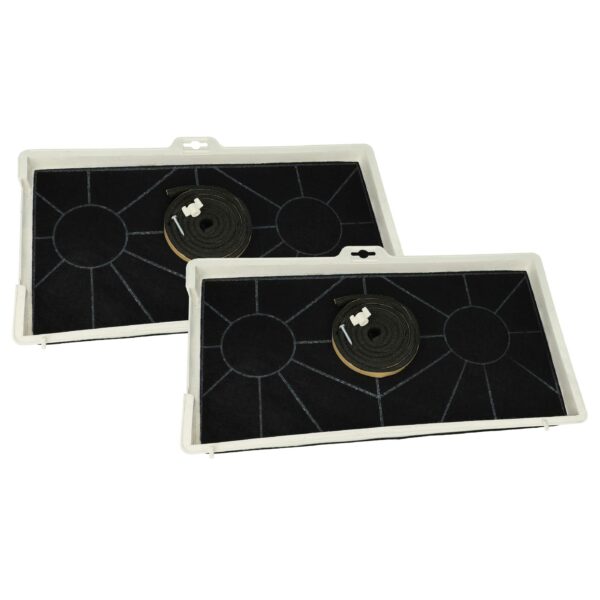 Filtro de Carvão Ativado vhbw para Coifa Balay 461422 / Bosch - Pack 2 unidades com Material de Montagem