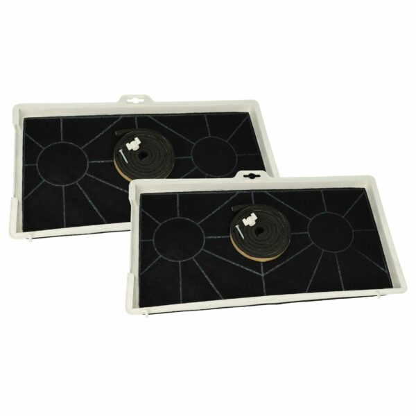 Filtro de Carvão Ativado vhbw para Coifa Balay 461422 / Bosch - Pack 2 unidades com Material de Montagem