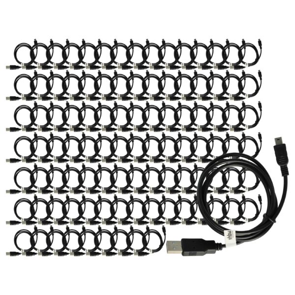 Cabo USB 2 em 1 vhbw para Carregamento - Compatível com Sony-Ericsson, Toshiba, Aiptek, Garmin (Conjunto de 100)