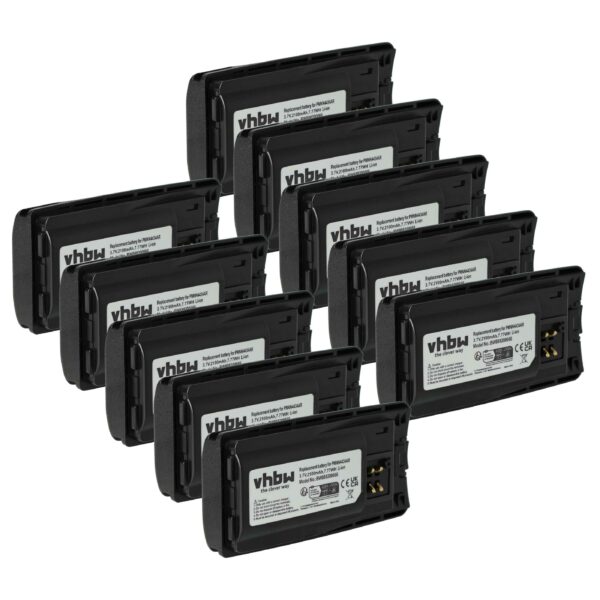 Bateria vhbw 10x para Motorola PMLN6394A, PMLN6394, MNN4453AR, PMNN4434 - 2100 mAh 3.7 V Li-Ion