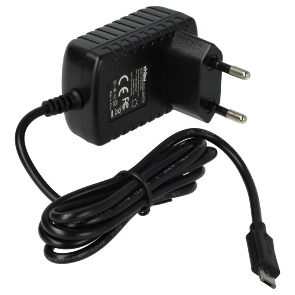 Carregador Micro USB vhbw compatível com Philips CP1759/01, CP1484/01 - 1.0 A / 5 V