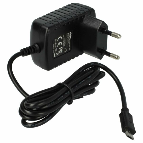 Carregador Micro USB vhbw compatível com Philips CP1759/01, CP1484/01 - 1.0 A / 5 V