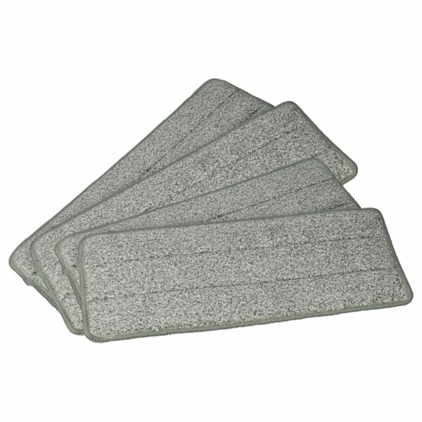 Jogo de 4 Cabeças de Esfregona para Clean Maxx 09996 - Poliéster, Branco e Cinzento