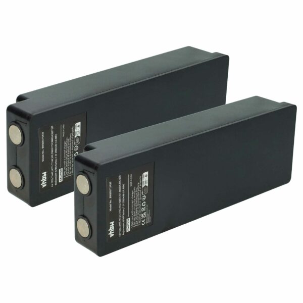 2x Bateria vhbw 1026 para Comando Remoto Scanreco/Palfinger - 2000 mAh