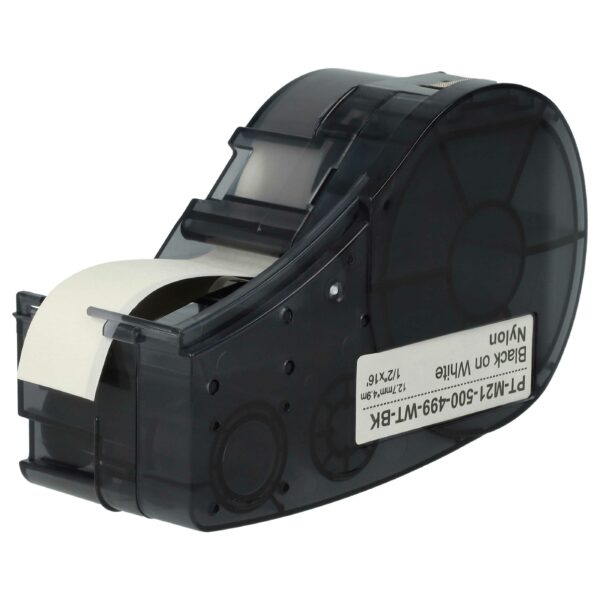 Fita de etiqueta compatível com Brady BM21-500-499 - 12,7 mm preto sobre branco