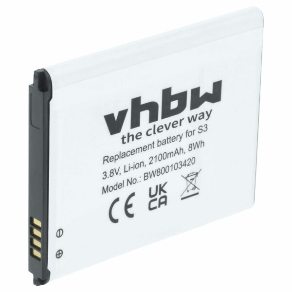 Bateria vhbw para Telemóvel 2100 mAh 3.7 V Li-Ion compatível com AT&T EB-L1G6LLK