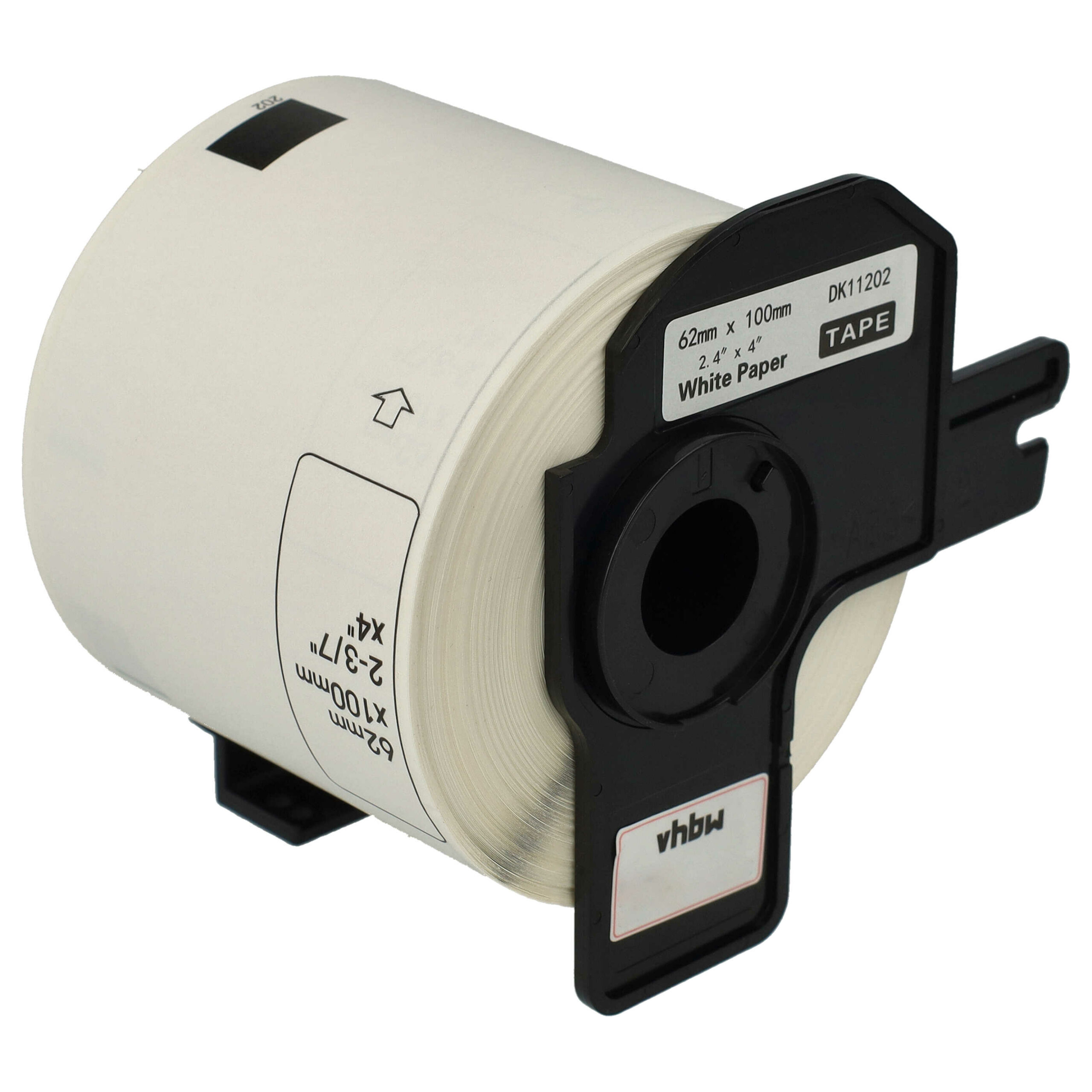 Rolo de Etiquetas vhbw substitui Brother DK-11202 - 62 mm x 100 mm com Suporte