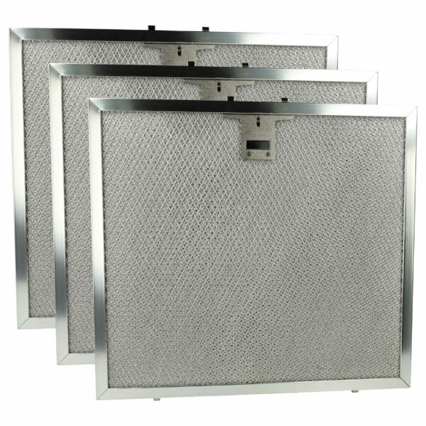 Filtro de Gordura Metálico 3x Longa Duração vhbw para Miele 8262680, 8269491, 4002515415979