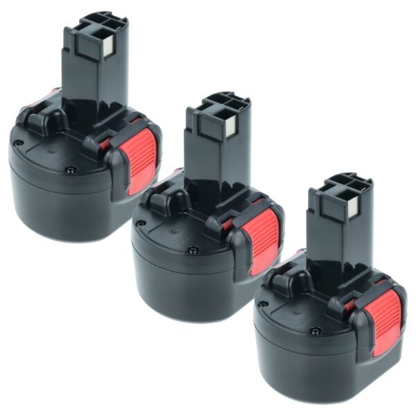 3x Bateria vhbw para Bosch / Spit Ferramentas Elétricas (3000 mAh, 9.6 V, NiMH)