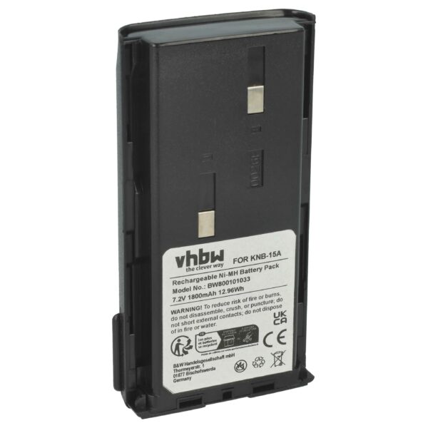 Bateria para Rádio vhbw substitui Bidatong BD-15-L - 1800 mAh 7.2 V NiMH