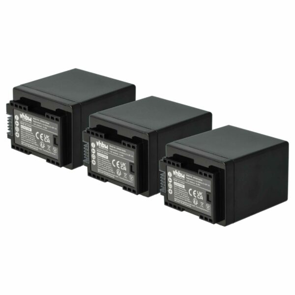 Bateria vhbw 3x para câmaras de vídeo Canon BP-745, BP-727 - 4450 mAh 3.6 V Li-Ion