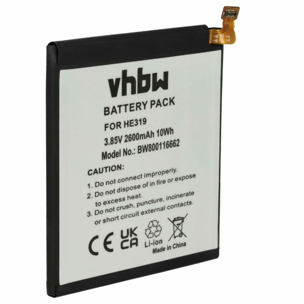 Bateria para Nokia HE319, HE330 - 2600 mAh 3.85 V Li-polímero vhbw