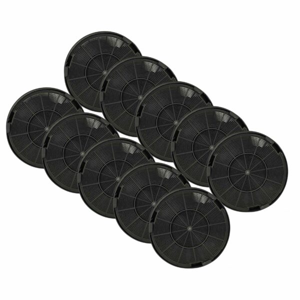 10x Filtro de Carvão Ativado Substituição para AEG EHFC62, EFF62 e Campainhas Bosch - 19,6 cm