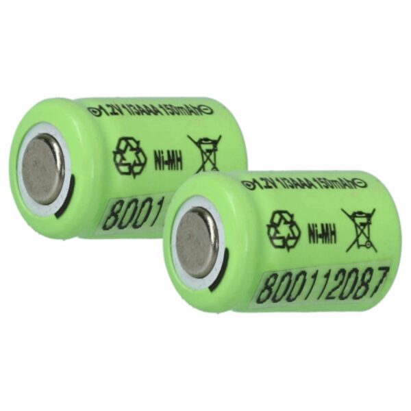 Bateria vhbw 1/3AAA 150 mAh 1.2V NiMH - Pack 2 unidades para modelos telecomandados