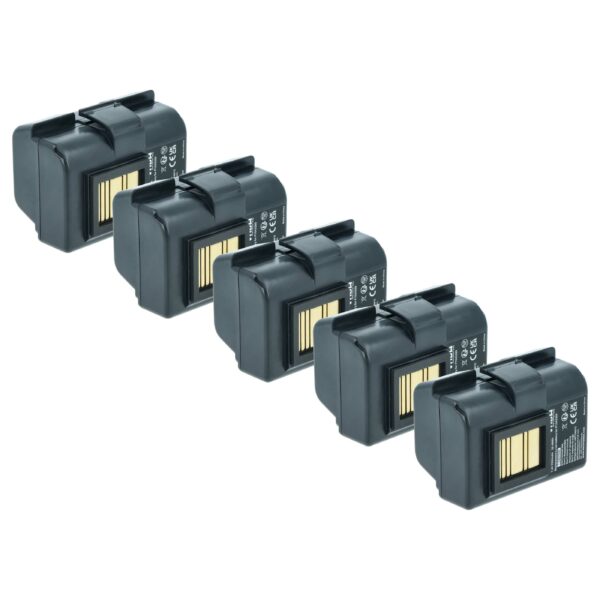 Bateria vhbw para Impressora Zebra - Pack 5x 5200 mAh 7.4 V Li-Ion